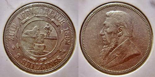 ## 1892 ZAR Silver 2 Shillings ##