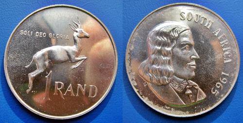 ## Proof 1965 South Africa Silver English R1 ##