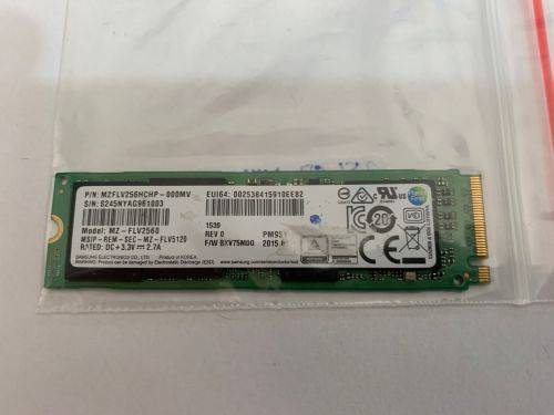 256GB SAMSUNG M.2 2280 NVME SSD