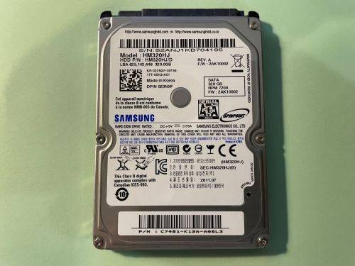 SAMSUNG 320GB LAPTOP HDD