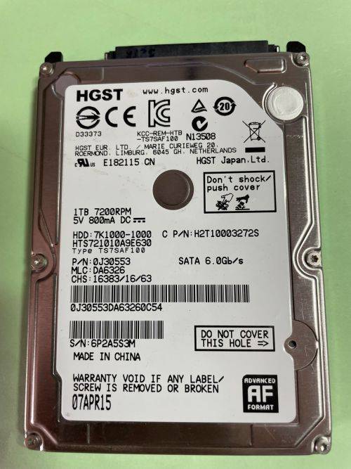 HGST 1TB Laptop HDD