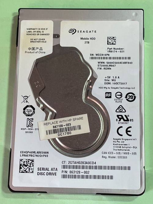 Seagate 2TB Laptop HDD