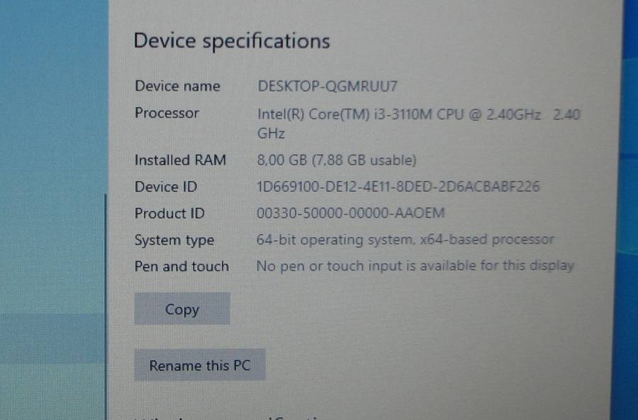 HP Pro Book 4540s Core i3 3110M 240GB SSD 8GB RAM Win 10 Pro *READ DESCRIPTION*