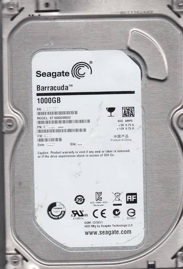 Seagate Barracuda 1TB Desktop HDD