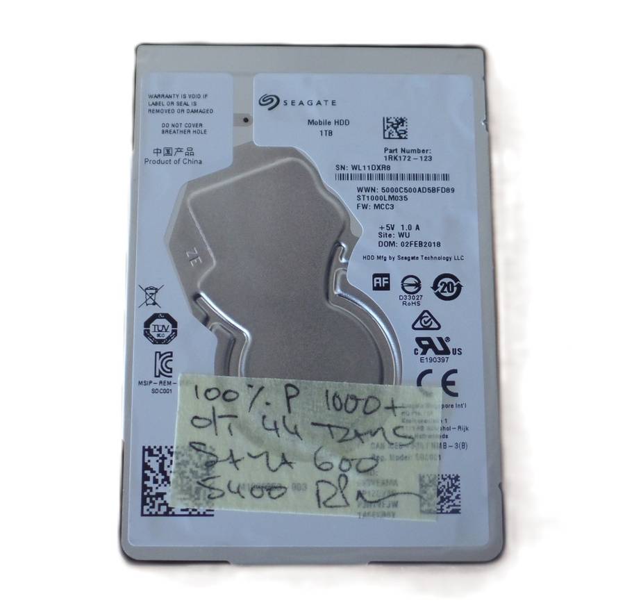 Seagate 1TB Laptop HDD