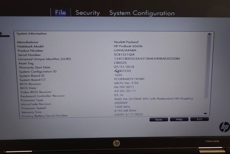 HP ProBook 6565b AMD A6 240GB SSD 8GB RAM Windows 10 Pro *RE-LIST NON PAYMENT*
