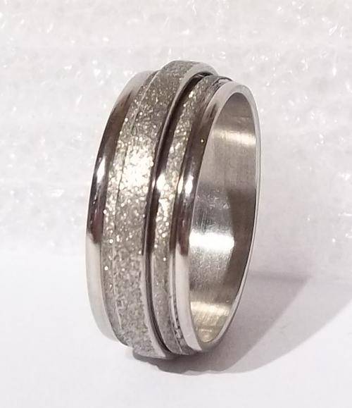 BEST DEAL OF THE DAY! - STAINLESS STEEL RINGS - SIZE 8 BRUSHED STAINLESS STEEL - -STUNNING!!!!