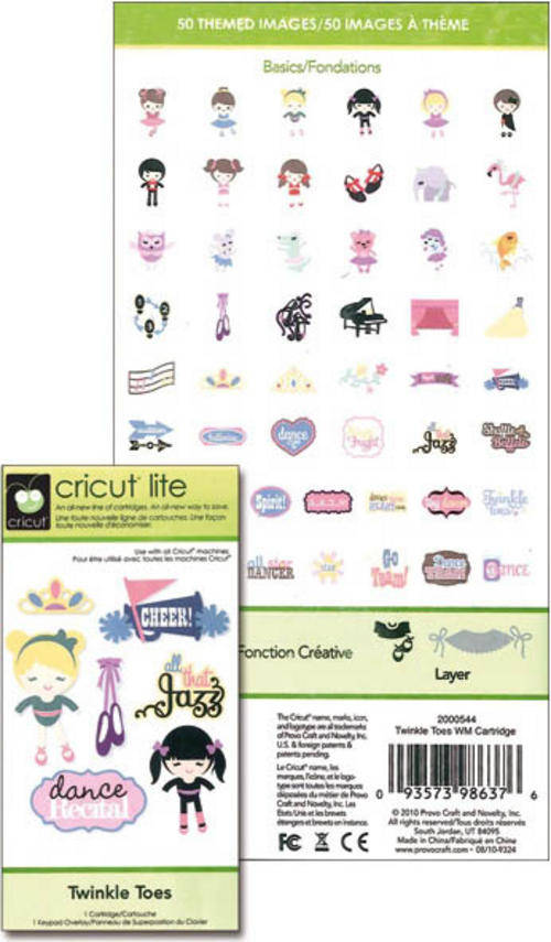 CRICUT LITE TWINKLE TOES CARTRIDGE BRAND NEW - HARD TO FIND
