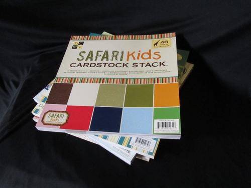 DCWV PREMIUM CARDSTOCK STACK  12"X12" SAFARI KIDS STACK