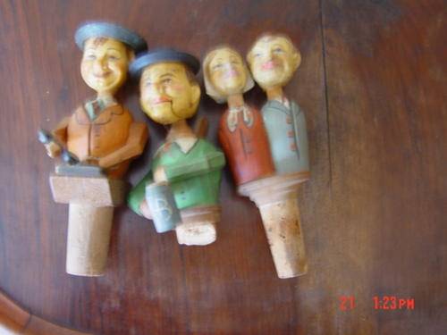 Vintage Wooden Lever Bottle Stoppers , Geman origin