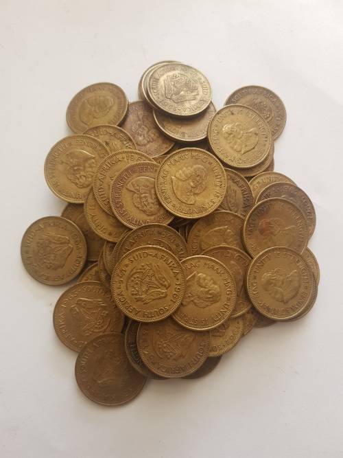 1/2 cent South African - 62 off