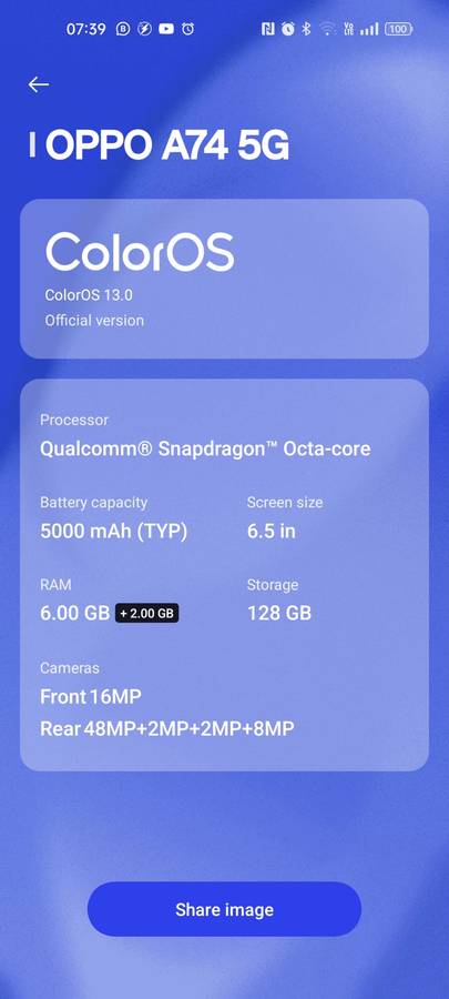 High End A74 5G, 128gb, 6gb, 48mp, 5000mAh