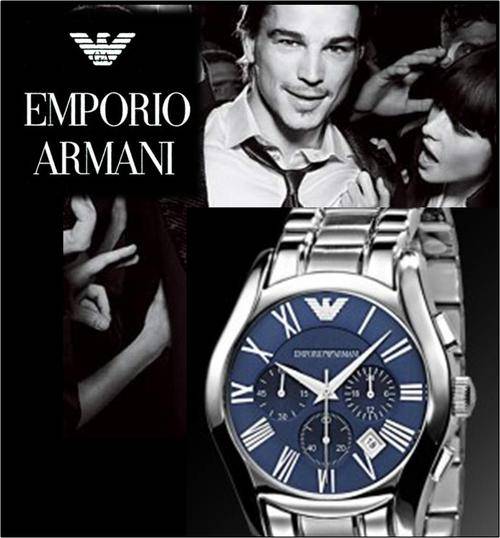 Emporio Armani Classic Men's polished steel stainless designer Watch - NO Reserve- **Valued R5299**