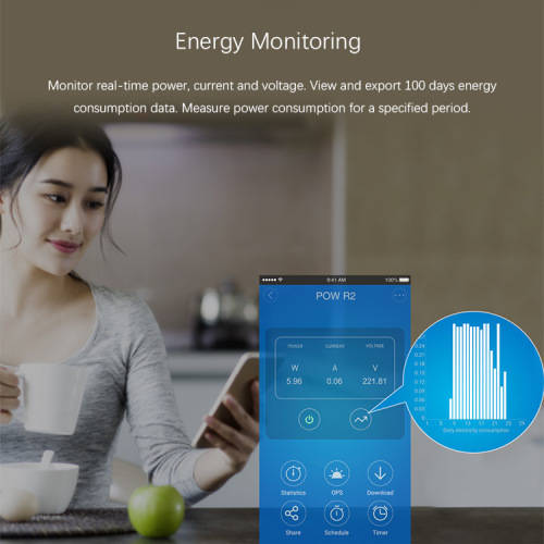 Sonoff Pow R2 - 15A Smart Electricity Monitor WiFI Switch