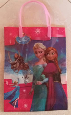 Frozen party gift bags/ goodies bag- 24cm by 18cm-Plastic