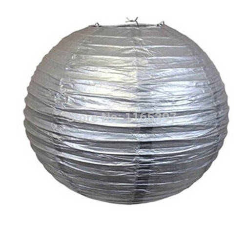 Chinese paper lanterns: 30 cm- SILVER