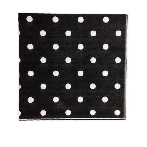 Black polka dot serviettes-WAS R18 NOW R15