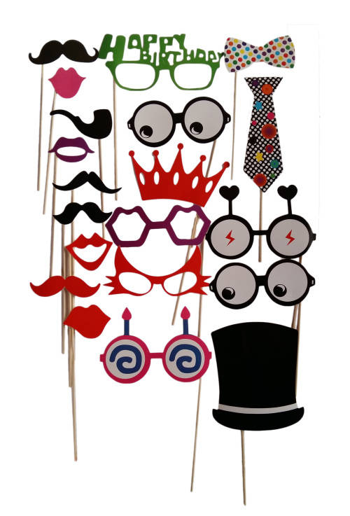 Photo props- Photo Booth Props on sticks- 20 per pack
