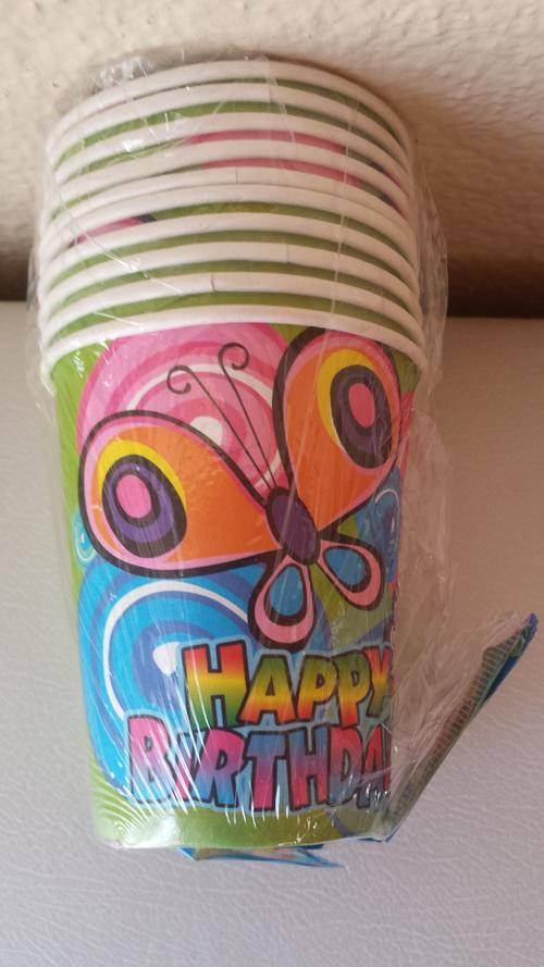 Butterfly Happy birthday party cups