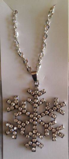 Frozen Snowfake necklace- Silver- Great for dress up or as a party favour