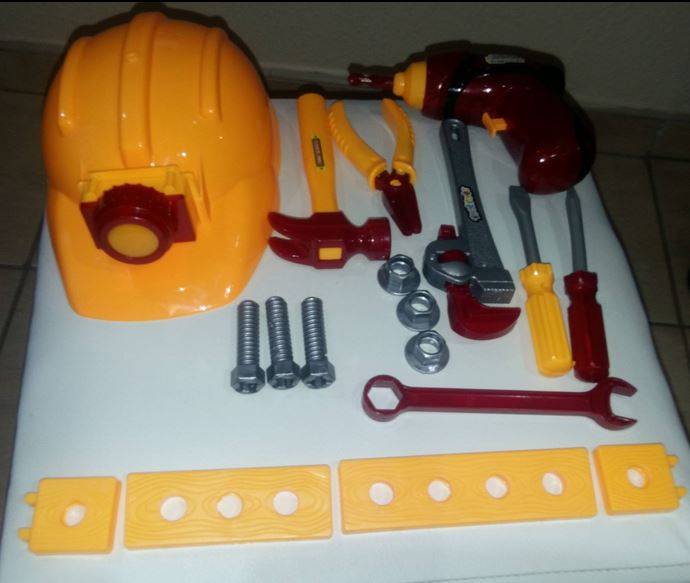 Construction party helmet and tools (18 piece set)- Great for construction party