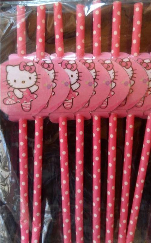Hello kitty party straws (10)