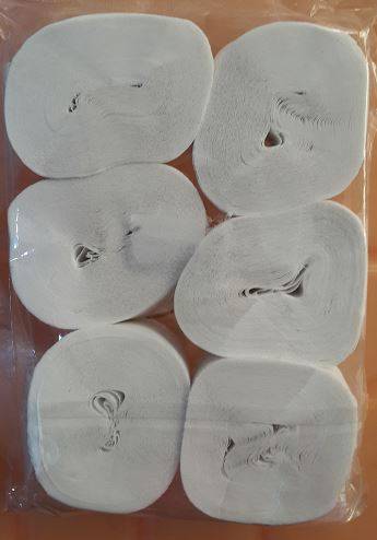 White streamers- 6 per pack