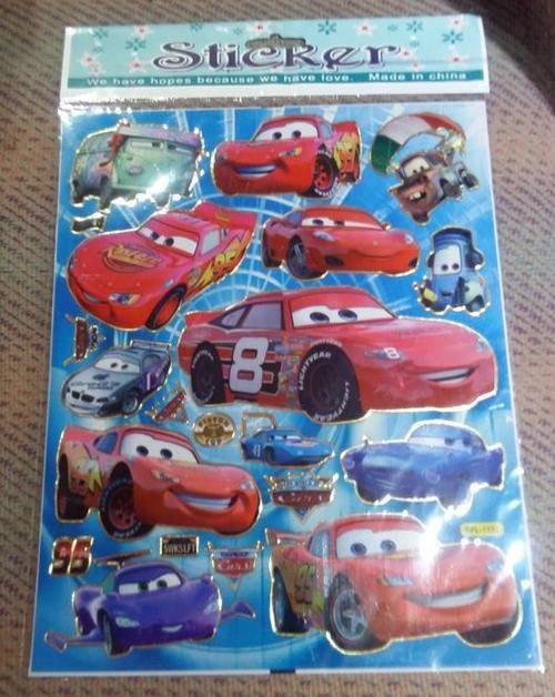 Disney Cars sticker sheet