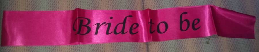 Bride to be sash- PINK