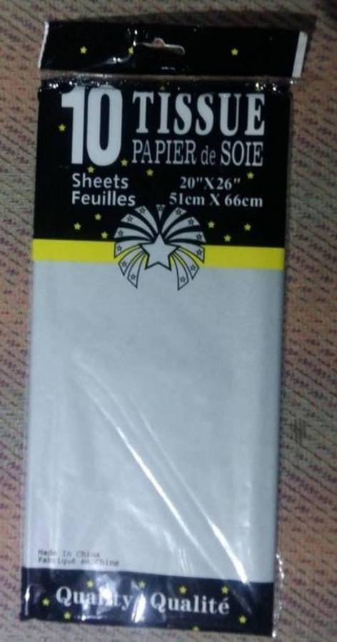 Tissue paper sheets(10)- SILVER 51CM BY 66CM