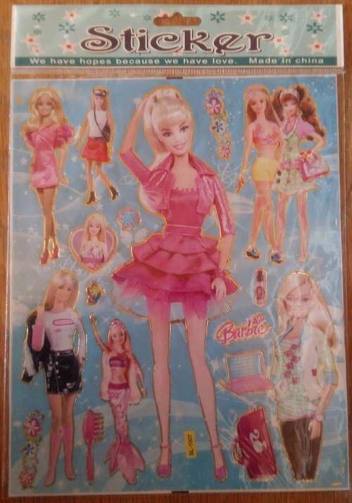 Barbie sticker sheet