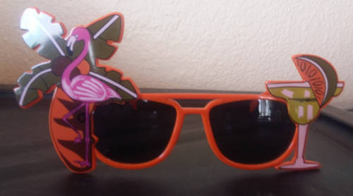 Hawaiian Party Sunglasses- Palm Tree and Flamingo Sunglasses