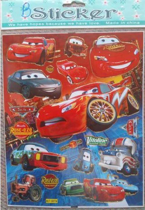 Disney Cars sticker sheet