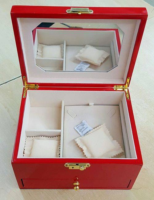 JEWELRY BOX/ CASE *REAL SOLID WOOD*