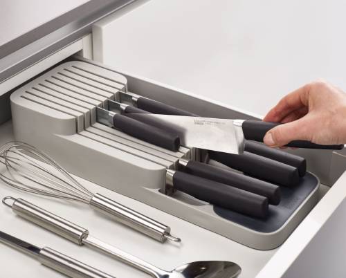 DRAWER STORE COMPACT 2-TIER KNIFE ORGANIZER / NEAT STORAGE SOLUTION