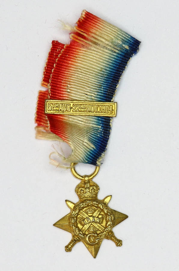 MINIATURE MEDAL: 1914 STAR & 5 AUG - 22 NOV 1914 MONS CLASP EF