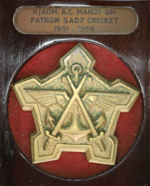SADF Medallion Rear Admiral AC Mandy SM in box EF