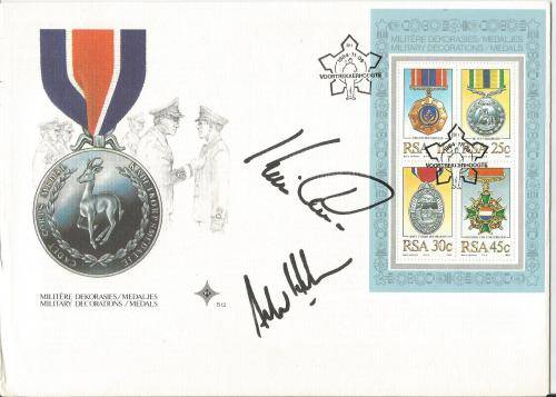 South Africa FDC No S12 signed by Kevin Curran and Andrew Hudson as scan