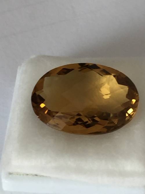 10.5 ct Oval Cut Smokey Brown Citrine