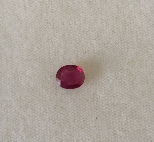 Splendid 0.7 ct oval cut  red Ruby