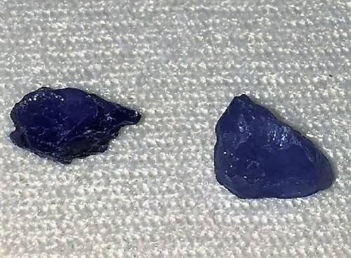 4.3 ct Rough Blue Sapphire Stones (2)