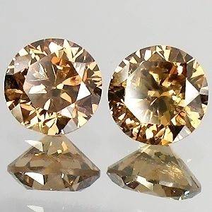 6.6 ct ROUND CUT MAN MADE CHAMPAGNE DIAMOND - SPECTACULAR