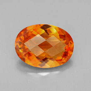 HUGE 26.0 ct GOLDEN YELLOW OVAL CHECKERBOARD CUT  CITRINE Gemstone