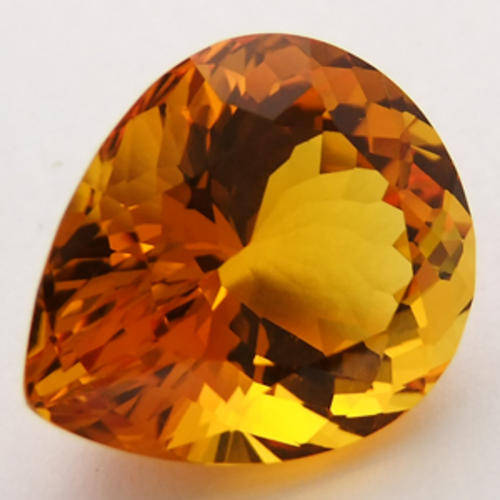 20.70 ct  !! PRECIOUS !! GOLDEN ORANGE  PEAR CUT CITRINE GEM