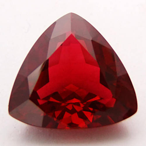 23.63 ct BREATHTAKING RUBY RED TRILLIANT CUT TOPAZ GEMSTONE