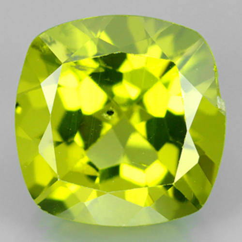 1.5 ct BEAUTIFUL GREEN SQUARE CUSHION CUT PERIDOT NATURAL Gemstone