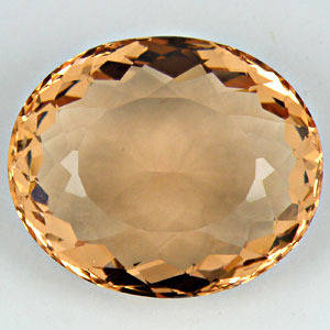 30.20 ct ORANGE / PEACH OVAL FACET CUT MORGANITE GEMSTONE