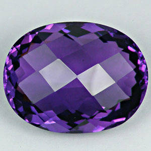 18.10 ct  AAA DARK PURPLE AFRICAN OVAL CUSHION CUT AMETHYST GEMSTONE