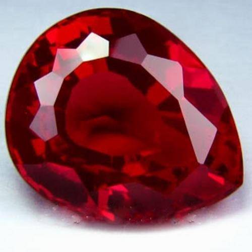 HUGE 16.90 ct RAVISHING PIGEON BLOOD RED RUBY PEAR CUT