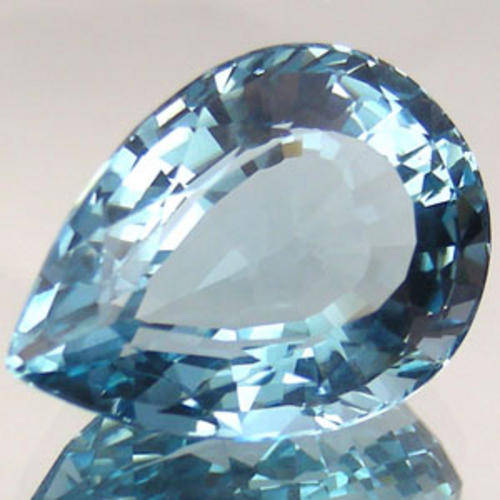 25.00 ct  BLUE AQUAMARINE BLUE  QUARTZ PEAR CUT GEMSTONE